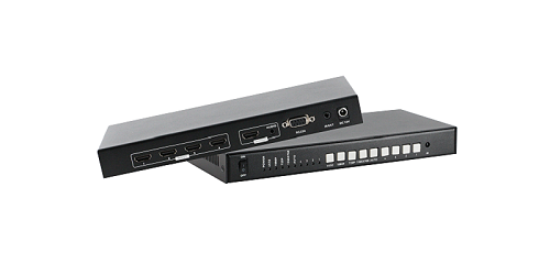 HDMI切换器搭配KVM光网传输器可传输远距离150米