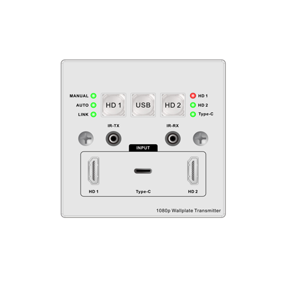 86面板HDMI墙插传输器发射