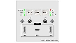 86面板墙插传输器发射2HDMI+1TypeC