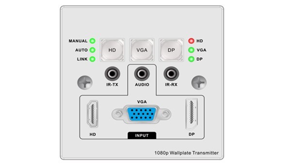 LHDT 86面板墙插传输器发射HDMI+VGA+DP-碧云祥